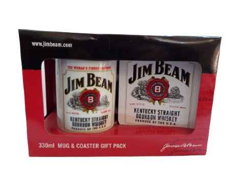 Jim Beam 330ml Mug & Coaster Gift Pack