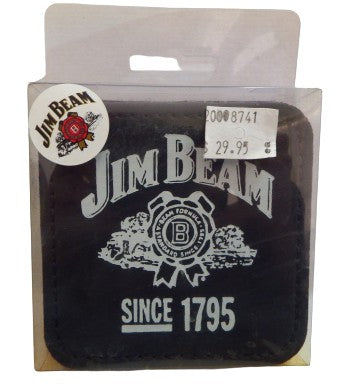 Jim Beam Leather Coasters Pack 4