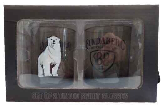 Bundaberg Rum Set of 2 Tinted Spirit Glasses