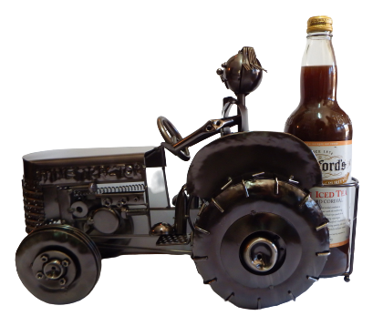 wine tractor bottle holder