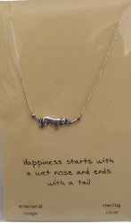 Happiness Starts with a wet nose necklace