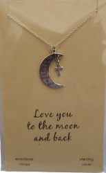 love you to the moon and back Necklace