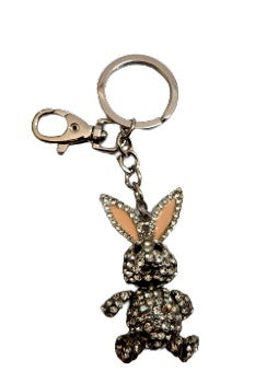 Rabbit Bling  Keyring Bag Clip