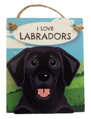 I Love Labradors  Black Pet peg