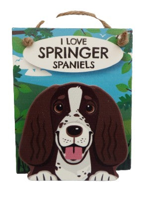 I Love Springer Spaniels Liver & White Pet Peg