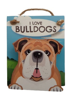 I Love Bulldogs Pet Pegs