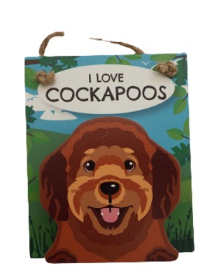 I love Cockapoos  Chocolate pet pegs