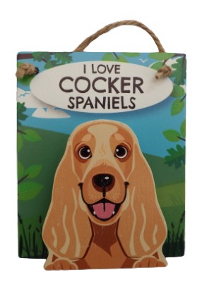 I Love Cocker Spaniels Golden Pet Pegs