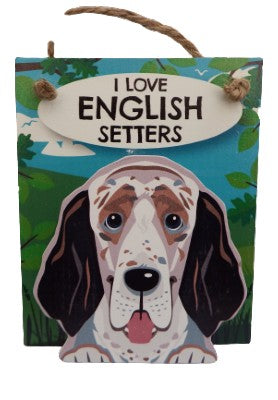 I Love English Setters Pet Peg