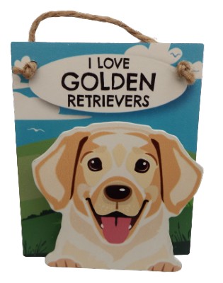I Love Golden Retrievers Pet Pegs