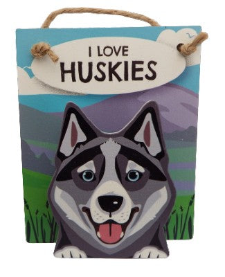 I Love Huskies Pet Pegs