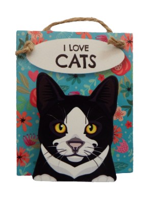 I Love Cats Black & White Pet Pegs