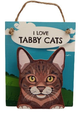 I love Tabby Cats Pet Pegs
