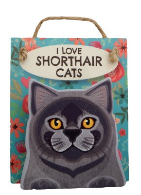 I Love Shorthair Cats Pet Pegs