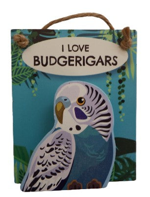 I Love Budgerigars Pet Pegs -blue