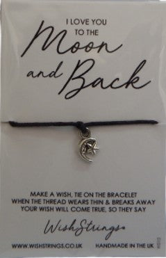 i love you to the moon  & Back wish strings
