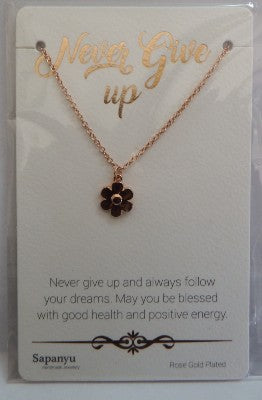 Never give up Keepsake necklace