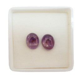 Amethyst Stud Earrings oval Med