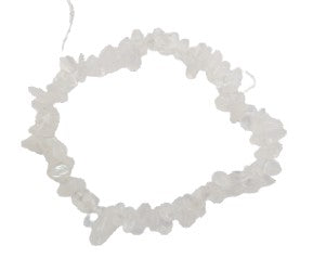 Clear Quartz Gemstone Bead Chip Bracelet