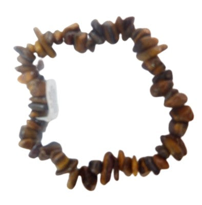 Tigers Eye Gemstone Bead Chip Bracelet