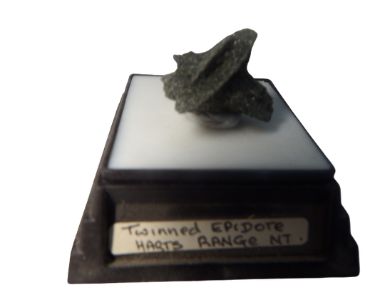 Twined Epidote Miniature mineral-specimen