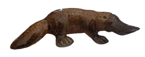 platypus turn right ceramic Miniature porcelain figurine