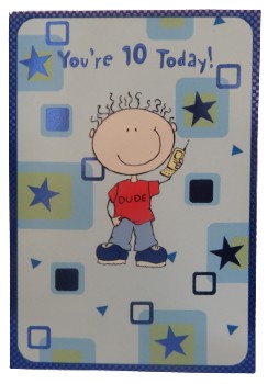 10th Birthday Card Male