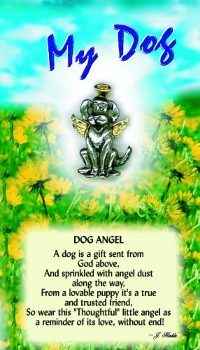 Dog Guardian Angel Pin