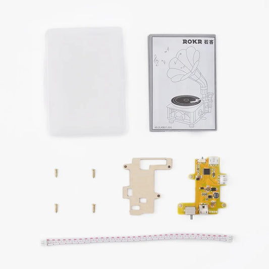 Electrical refitting Pack for ROKR hand Rotating robotime Gramophone LKB01M