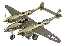 Image ICONEX P-38Lightning Metal earth Aviation Kit 