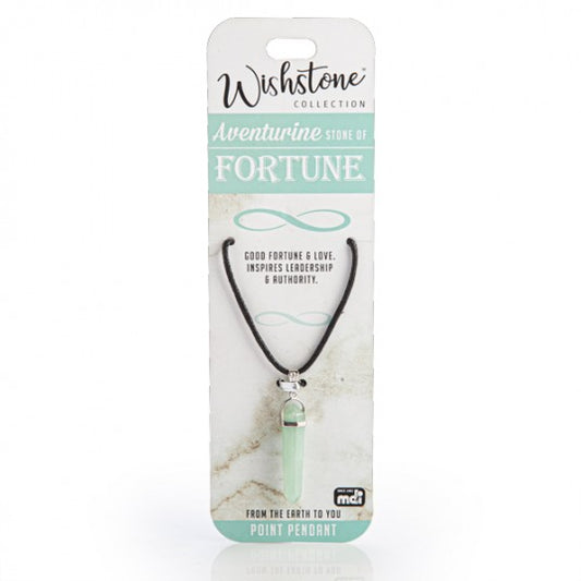 Adventurine Point Pendant Wish Stone