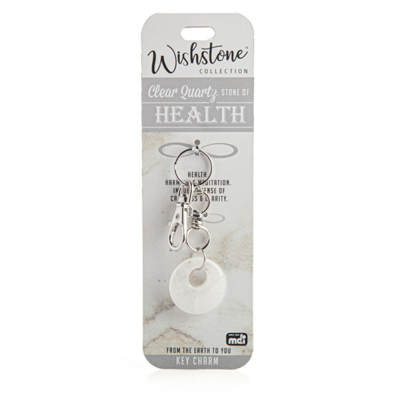 Clear Quartz Key Charm Wishstone