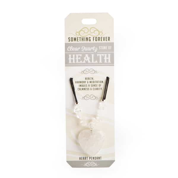 Clear Quartz Heart Pendant Something Forever