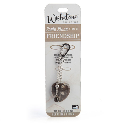Earthstone Heart Bag Charm Wishstone
