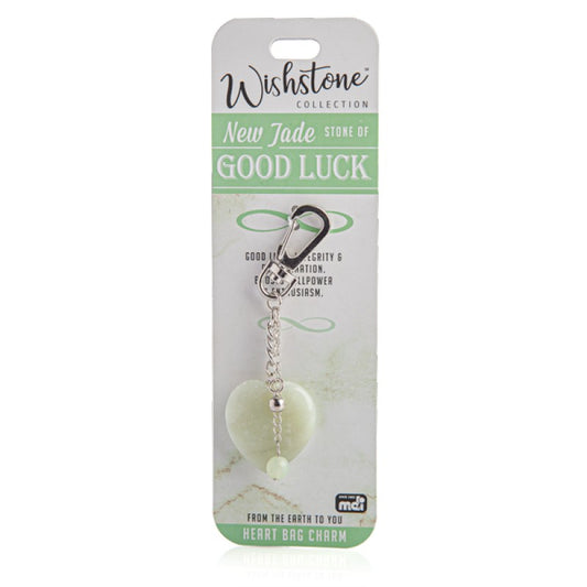 New Jade Heart Bag Charm wishstone