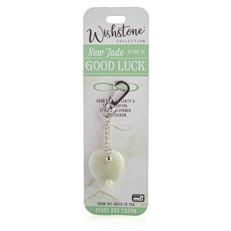 New Jade Heart Bag Charm wishstone