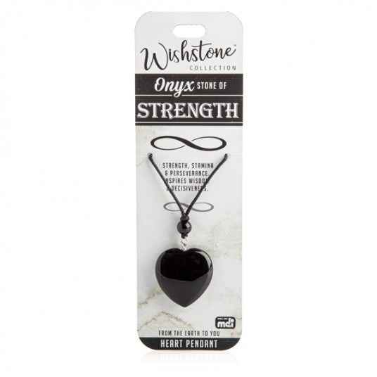 Onyx Heart Pendant wishstone