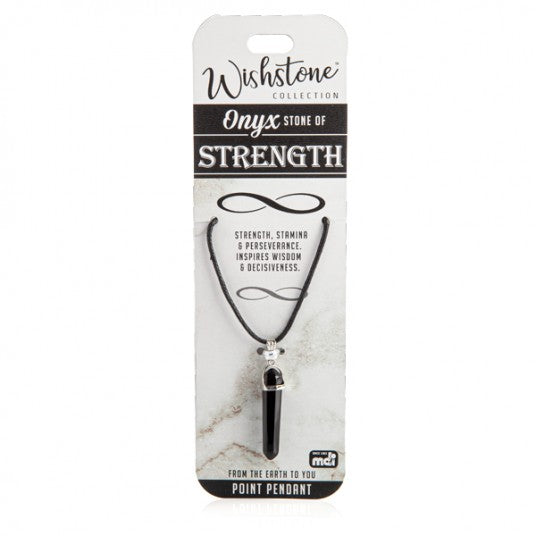Onyx point Pendant wishstone