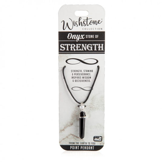 Onyx point Pendant wishstone
