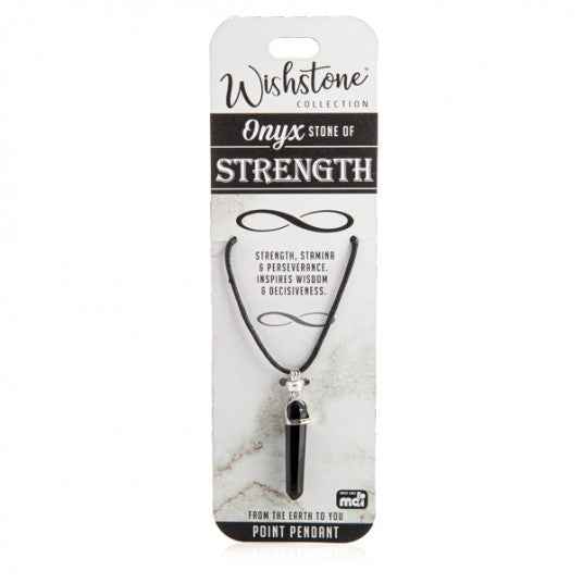 Onyx point Pendant wishstone