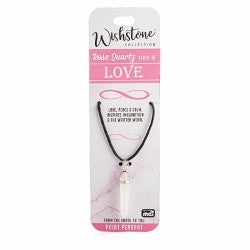 Rose Quartz point Pendant wishstone