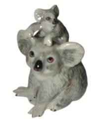 Koala with Baby on Top Ceramic Miniature figurine