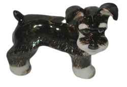 Miniature Schnauzer ceramic minature dog figurine