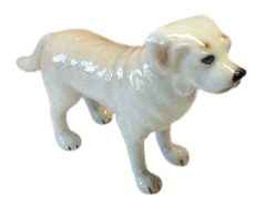 Labrador Retriever golden ceramic miniature porcelain figurines