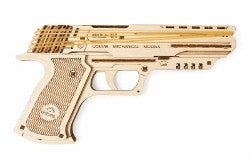 Ugears Wolf -01 wooden mechanical hand gun