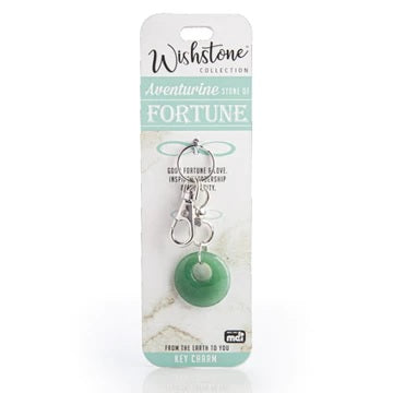 Adventurine Key Charm Wish Stone