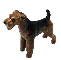 Airedale Terrier Ceramic Miniature Dog Figurine
