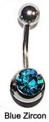 image single jewelled belly banana blue zircon