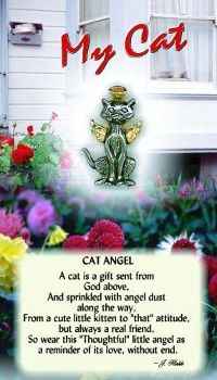 Cat guardian Angel Pin