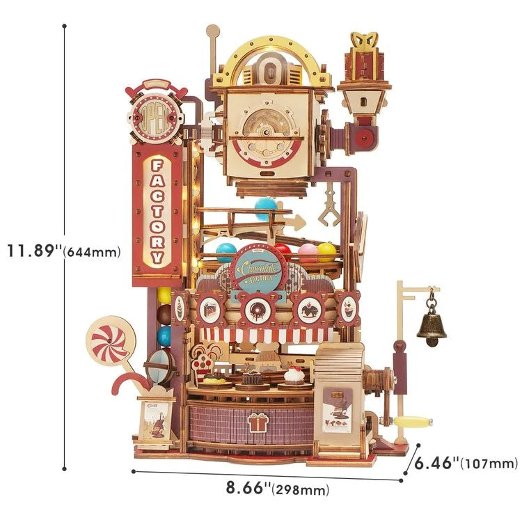 ROKR Chocolate Factory Marble Run 3D Wooden Puzzle LGA02